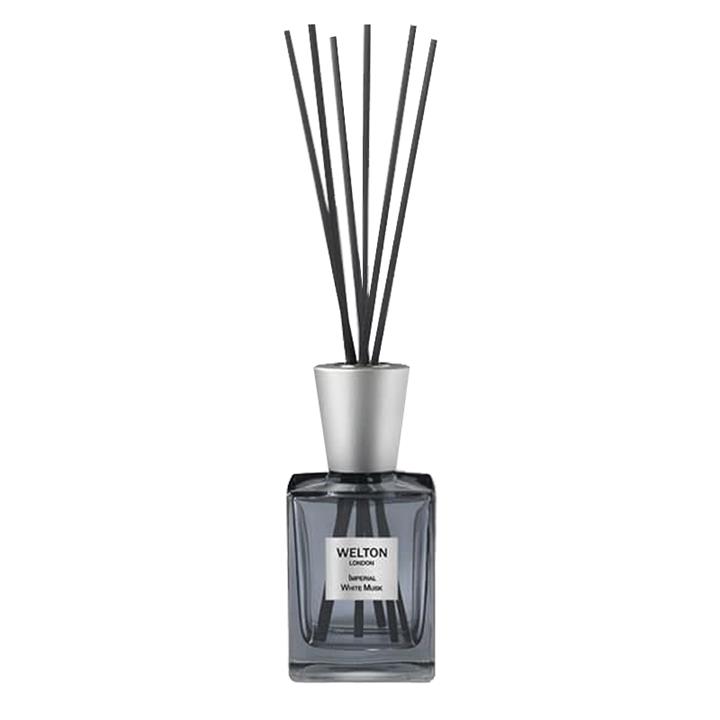 خوش بو کننده محیط امپریال وایت مشک ولتون لندن حجم 500 میل IMPERIAL WHITE MUSK REED DIFFUSER WELTON LONDON 500ml